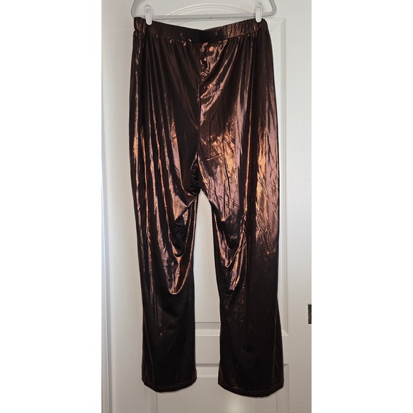 REMI x REVOLVE Metallic Bronze Wide Leg Pants Size 2X Festive Holiday New Year - Picture 3 of 6